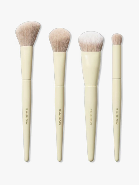 Morphe Buttery Blends 4-Piece Face Brush Set in branded components on a light gray background